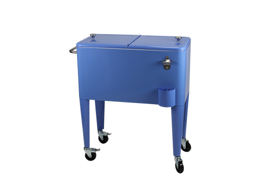 Kailua Cooler - Patio Cooler, American Cool Box, Refrigerated Truck, Party Drinks Cooler, Sky blue