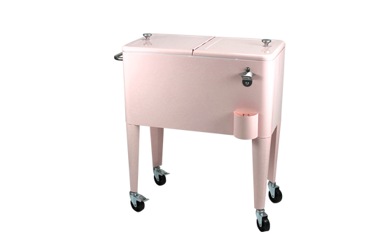 Kailua Cooler - Patio Cooler, American Cool Box, Refrigerated Truck, Party Drinks Cooler, Pink