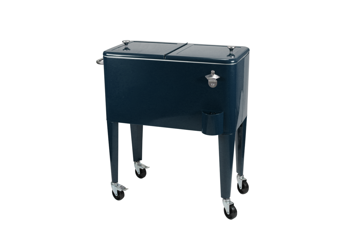 Kailua Cooler - Patio Cooler, American Cool Box, Refrigerated Truck, Party Drinks Cooler, Dark Blue