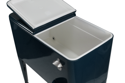 Kailua Cooler - Patio Cooler, American Cool Box, Refrigerated Truck, Party Drinks Cooler, Dark Blue