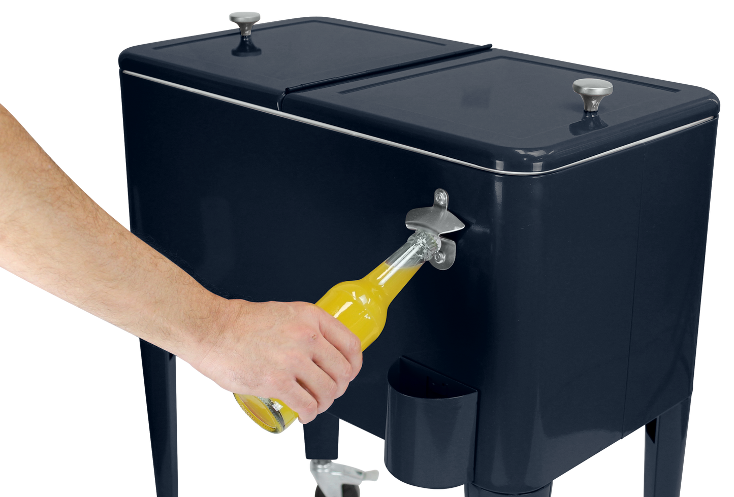 Kailua Cooler - Patio Cooler, American Cool Box, Refrigerated Truck, Party Drinks Cooler, Dark Blue