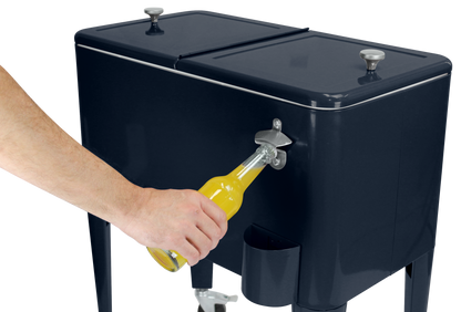 Kailua Cooler - Patio Cooler, American Cool Box, Refrigerated Truck, Party Drinks Cooler, Dark Blue